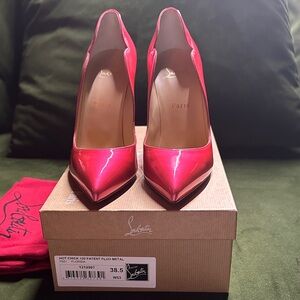 Christian Louboutin Hot Pink Patent Leather Heels